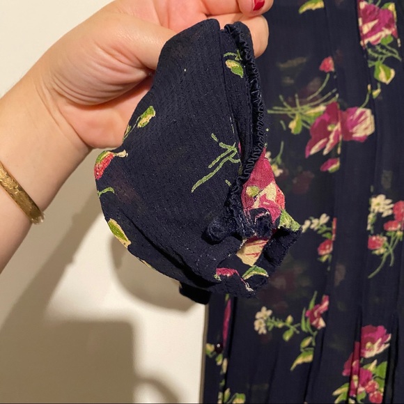 Vintage April Cornell Floral Sheer Midi Dress - Picture 6 of 16